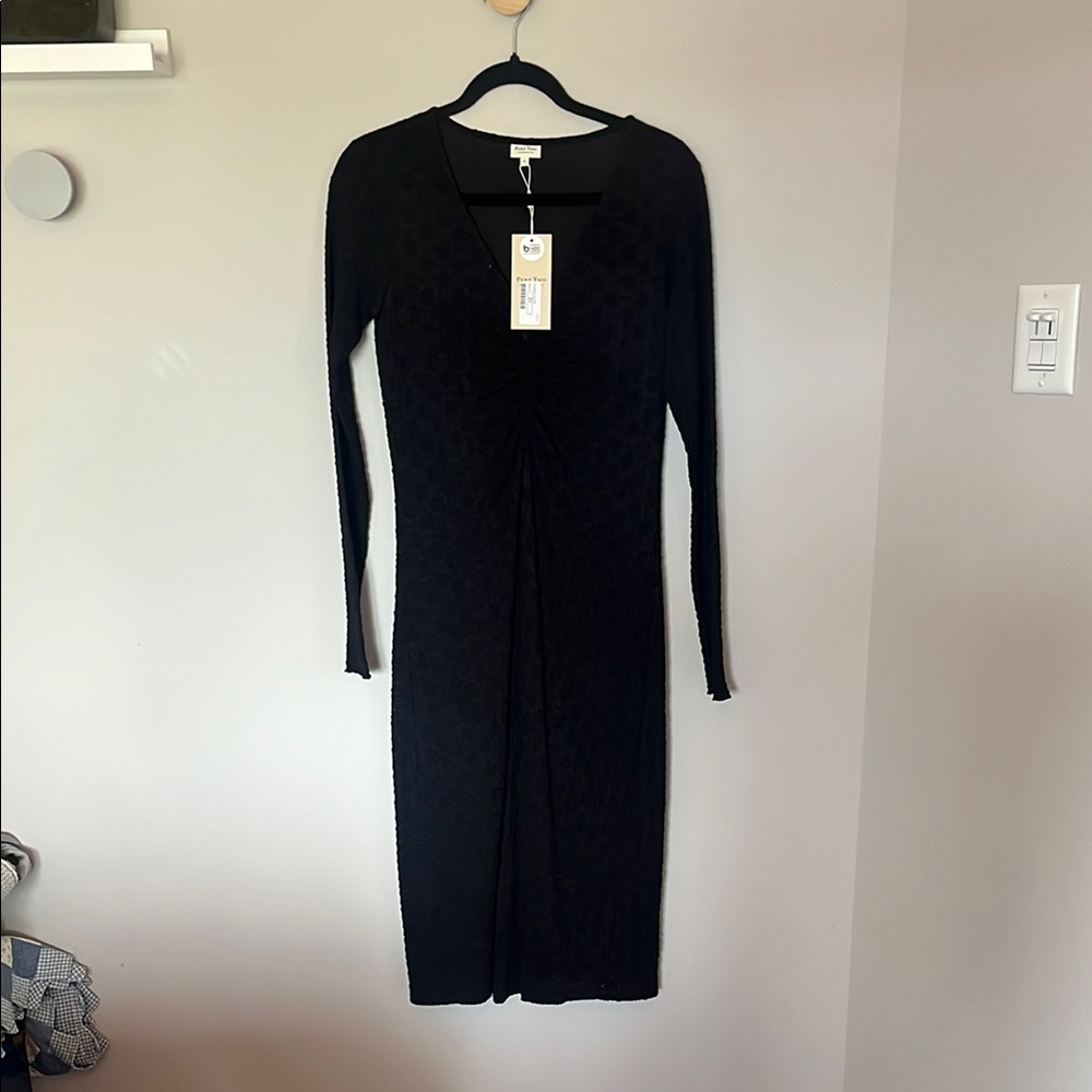 PART TWO cotton lace black dress
